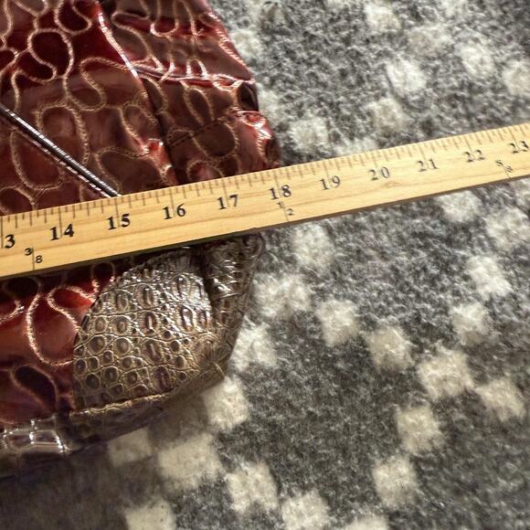 Miche‎ Bag Drew Shell Purse Cover Brown Embossed Faux Leather 2010 Handbag Large - Picture 3 of 7